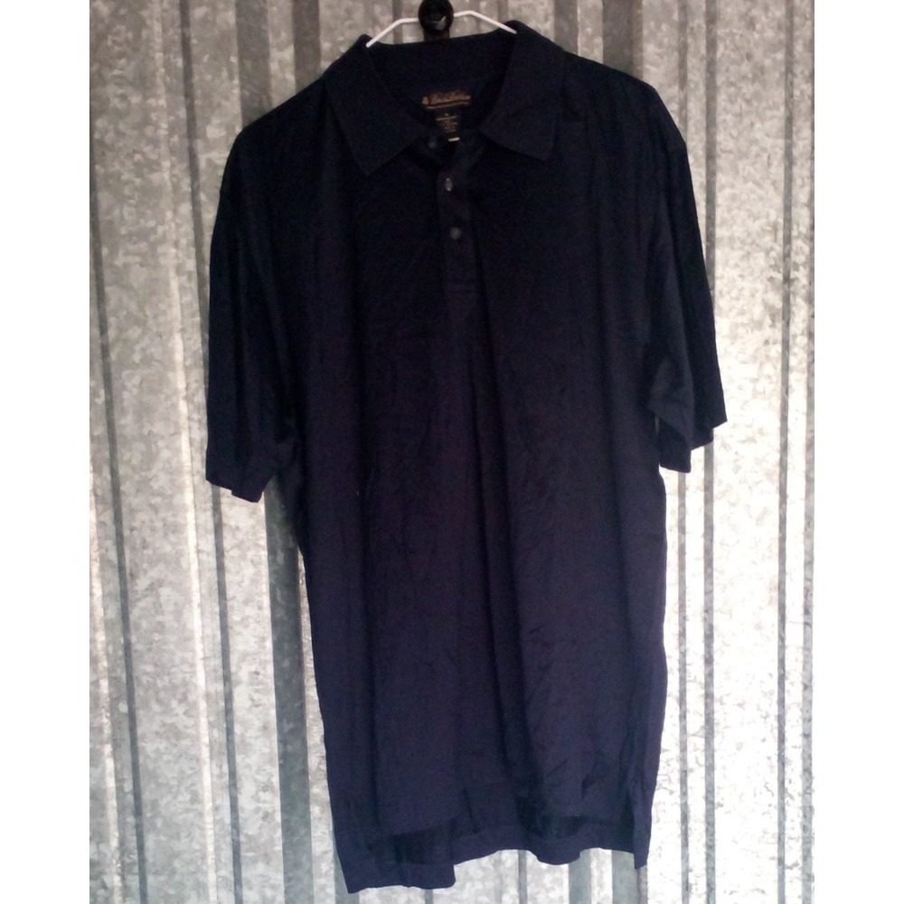 Brooks Brothers Polo Shirt Mens M Performance Fit Blue Double Mercerized Vintage